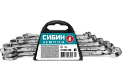 СИБИН  6 шт, 6 - 14 мм, Набор комбинированных гаечных ключей (27089-H6) - фото 299137