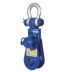 Монтажный однорольный блок с проушиной Грузовая механика LS 6''x1, 10T - фото 300655