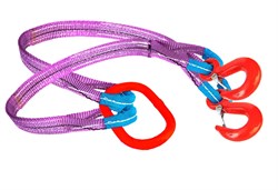 Двухветвевый текстильный строп Грузовая механика 2СТ-1,0т 1,2м (30мм 1/ЗП6) - фото 312112