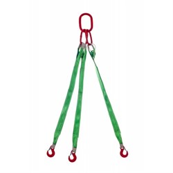 Трехветвевый текстильный строп Грузовая механика 3СТ-1,6т 4,5м (30мм 1/ЗП6) - фото 312600