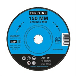 Круг для шлифования по металлу FoxWeld FerrLine Energy 150x6x22,2 мм A30TBF - фото 315497
