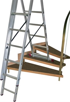 Алюминиевая лестница 3 секционная 3x7 Krause Corda 13378 - фото 316003