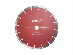 Сегментный алмазный диск VOLL ПРЕМИУМ для железобетона 230х2,6х10х22,23 - фото 316263