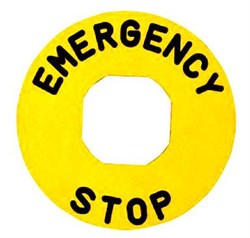 Табличка EMAS для аварийной кнопки, алюминий O60мм BET60A - фото 323595