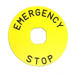 Табличка EMAS для аварийной кнопки, алюминий O90мм BET90A - фото 323610