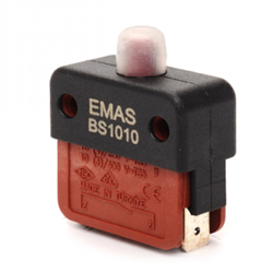 Кнопочный мини-выключатель мгновенного действия EMAS с силиконовым колпачком 1НО BS1010E - фото 323660