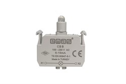 Блок-контакт подсветки EMAS с белым светодиодом 100-230V AC CBB - фото 323702