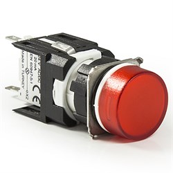Сигнальная арматура EMAS 16 мм, круглая 12-24V AC/DC красная D060YXK - фото 324160