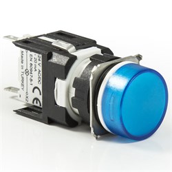 Сигнальная арматура EMAS 16 мм, круглая 12-24V AC/DC синяя D070YXM - фото 324163