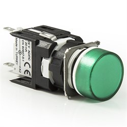 Сигнальная арматура EMAS 16 мм, круглая 12-24V AC/DC зелёная D090YXY - фото 324169