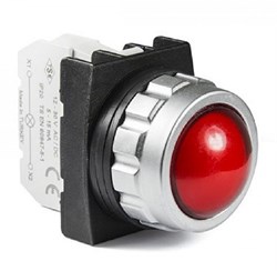 Сигнальная арматура EMAS красная со светодиодом 12-30V AC/DC, 30мм H060XK - фото 324598