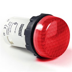 Моноблочная сигнальная арматура EMAS 220V красная с ячеистой линзой MBSP220K - фото 324750