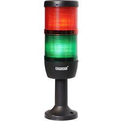 Сигнальная колонна EMAS 70мм, красная, зеленая 220V, светодиод LED IK72L220XM01 - фото 324955