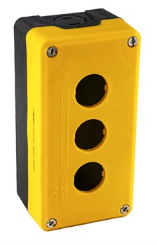 Корпус поста EMAS 3-кнопочный черно-желтый P3ECBOS - фото 326919