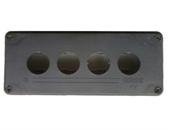 Корпус поста EMAS 4-кнопочный черно-серый P4BOS - фото 326921