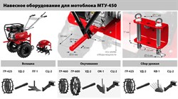 Усиленный бензиновый мотоблок Зубр МТУ-450 купить в Москве по цене 56 ...