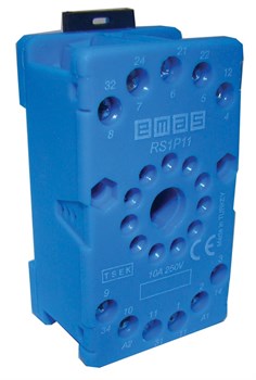 Колодка EMAS на 11 выводов синяя RS1P11M1 - фото 328250