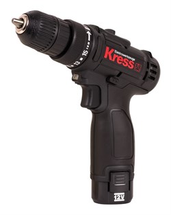 Аккумуляторная дрель-шуруповерт Kress KU200.1 (12В, 2Ач x2, ЗУ 1,5А, коробка+сумка) - фото 329844