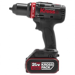 Аккумуляторная бесщеточная дрель-шуруповерт Kress KU212 (20В 50Нм, 2Ач x2, ЗУ 2А, сумка+коробка) - фото 329932