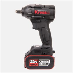 Акккумуляторный бесщеточный гайковерт Kress KU270.1 (20В, 4Ач х2, ЗУ 6А, кейс) - фото 329958