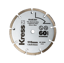 Диск с алмазным напылением Kress KA8381 115х1,6х9,5 мм - фото 330737