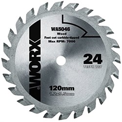Твердосплавный пильный диск WORX WA5046 24T 120х1,2х9.5 мм - фото 335547