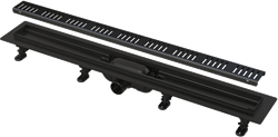 Душевой лоток AlcaPlast APZ10BLACK 750 мм с порогами для решетки (с решеткой), черный - фото 337124