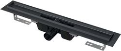 Душевой лоток AlcaPlast APZ1BLACK 850 мм с порогами для решетки (без решетки), черный матовый - фото 337207