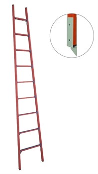 Диэлектрическая приставная лестница Диэлектрик 9 ступеней ЛСПД-3,5 Евро Мг мягкий грунт - фото 338819