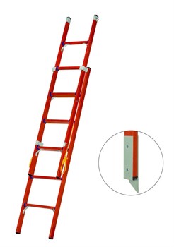 Двухсекционная диэлектрическая лестница-стремянка Диэлектрик ССД-У 2х5 Мг - фото 339103