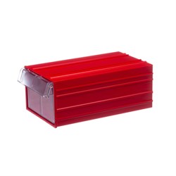 Пластиковый короб Стелла-техник С-2-красный-прозрачный - фото 345067