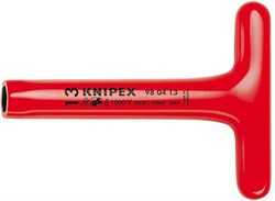 Торцовый ключ с Т-образной ручкой диэлектрический KNIPEX KN-980410 - фото 34521