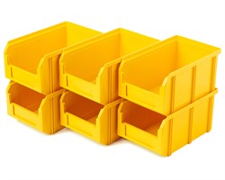 Пластиковый ящик Стелла-техник V-2-К6-желтый - фото 345298