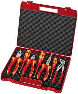 Набор инструмента 7 предметов для электромонтажа, в чемодане KNIPEX KN-002115 - фото 34746