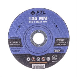 Отрезной круг по металлу FoxWeld FTL Expert II 125 х 0,8 х 22,2 мм A46SBF - фото 362963