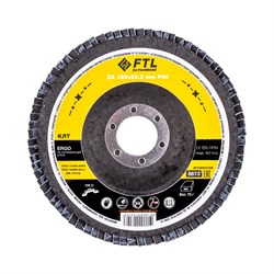 Лепестковый круг для шлифования по нержавеющей стали FoxWeld FTL Ergo 27 125 х 22,2 мм P40 - фото 363027