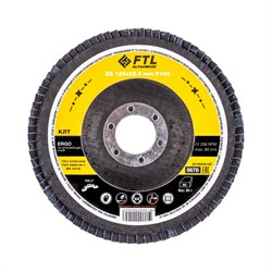 Лепестковый круг для шлифования по нержавеющей стали FoxWeld FTL Ergo 27 125 х 22,2 мм P100 - фото 363039
