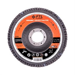 Лепестковый круг для шлифования по нержавеющей стали FoxWeld FTL Everest 27 125 х 22,2 мм P40 - фото 363067