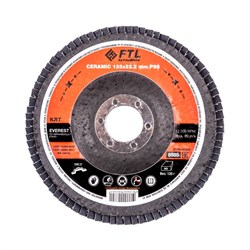 Лепестковый круг для шлифования по нержавеющей стали FoxWeld FTL Everest 27 125 х 22,2 мм P80 - фото 363075