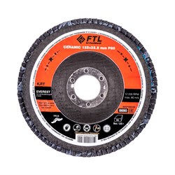 Лепестковый круг для шлифования по нержавеющей стали FoxWeld FTL Everest 29 125 х 22,2 мм P80 - фото 363095