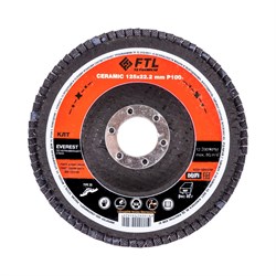 Лепестковый круг для шлифования по нержавеющей стали FoxWeld FTL Everest 29 125 х 22,2 мм P100 - фото 363099