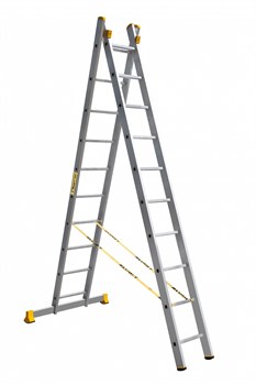 Алюминиевая двухсекционная лестница Алюмет Р2 2x10 9210 - фото 380417