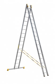 Алюминиевая двухсекционная лестница Алюмет Р2 2x16 9216 - фото 380420