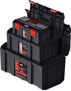 Ящик для инструментов QBRICK REGULAR R-BOX SET 19"+16"+13" 485х284х265мм 10501289 - фото 380520