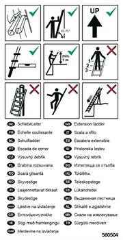 Наклейка "Информация о выдвижных лестницах" KRAUSE 200211 - фото 386368