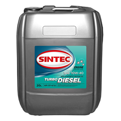 Масло SINTEC Turbo Diesel SAE 10W-40 API CF-4/CF/SJ канистра 20л/Motor oil 20liter can - фото 391687