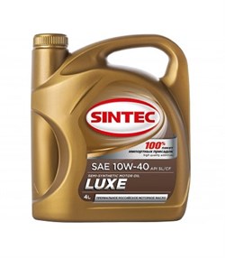 Масло SINTEC Люкс SAE 10W-40 API SL/CF канистра 4л/Motor oil 4l can - фото 391691