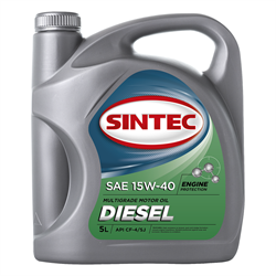 Масло SINTEC Diesel SAE 15W-40 API CF-4/CF/SJ канистра 5л/Motor oil 5liter can - фото 391695