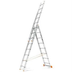 Алюминиевая трехсекционная лестница Эйфель Гранит 3х8 - фото 400616