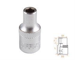 Головка торцевая стандартная шестигранная 1/4", 4,5 мм AFFIX AF00020045 - фото 402178